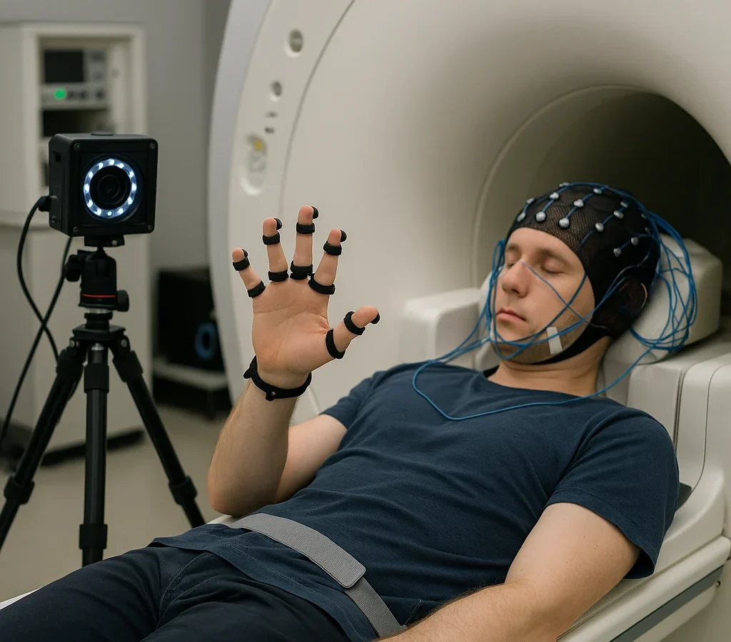 Actividad cerebral relacionada con el movimiento individualizado de los dedos mediante captura de movimiento y fMRI simultáneos