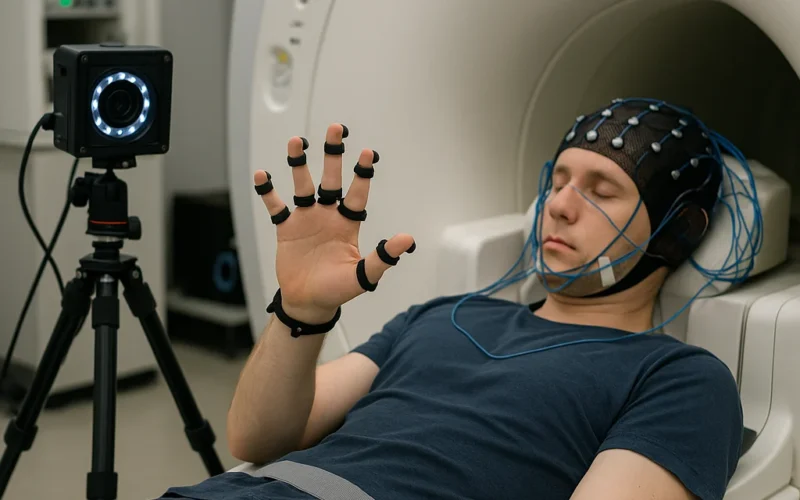Actividad cerebral relacionada con el movimiento individualizado de los dedos mediante captura de movimiento y fMRI simultáneos