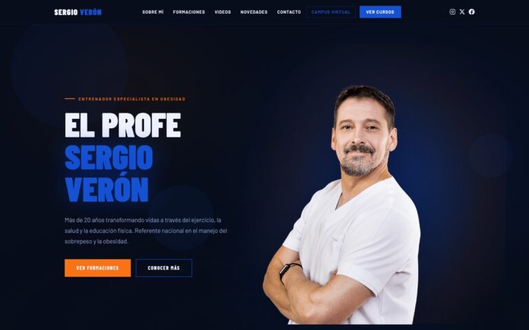 Portada del sitio de Sergio Verón