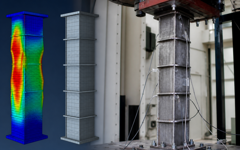 Análisis por elementos finitos del comportamiento mecánico de columnas planas CFST armadas conformadas en frío y rigidizadas