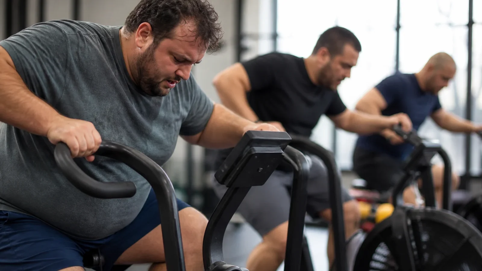 Carga, no hipoxia, mejora respuesta mitocondrial al HIIT en hombres con obesidad