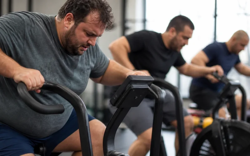 Carga, no hipoxia, mejora respuesta mitocondrial al HIIT en hombres con obesidad