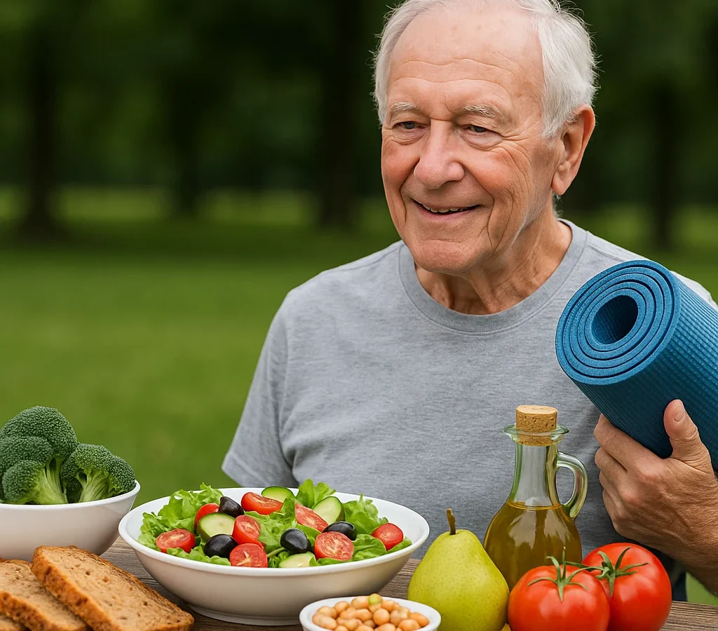 Dieta mediterránea y actividad física en la cognición de adultos mayores