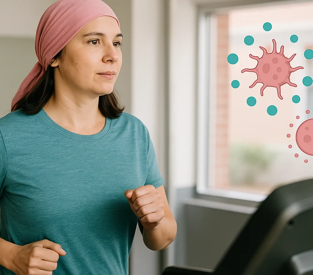 Ejercicio, miocinas y células cancerosas en sobrevivientes de cáncer de mama