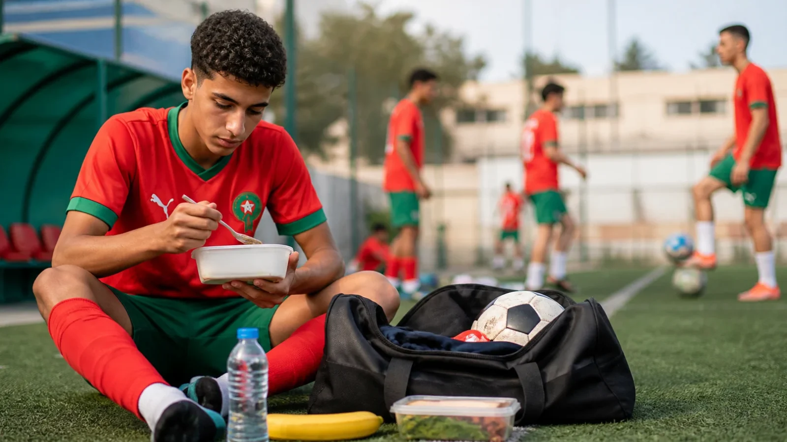 Ingesta, energía disponible y recuperación en jóvenes futbolistas marroquíes