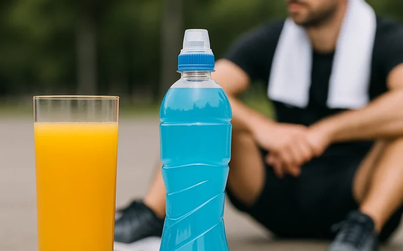 Rehidratación tras el ejercicio: jugo de fruta 100 %, bebida deportiva o agua