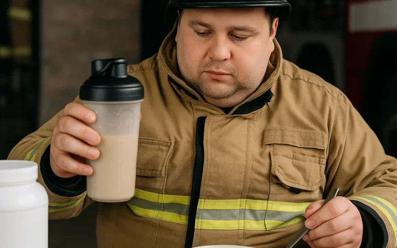 Sustitutos de comidas ricos en proteínas en bomberos con sobrepeso y obesidad