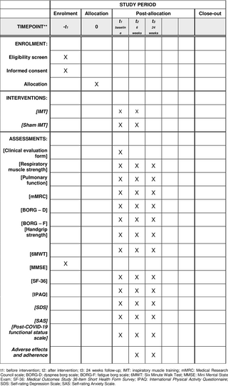 Eficacia del entrenamiento de los músculos inspiratorios domiciliario en pacientes post-covid-19: protocolo para un ensayo clínico aleatorizado