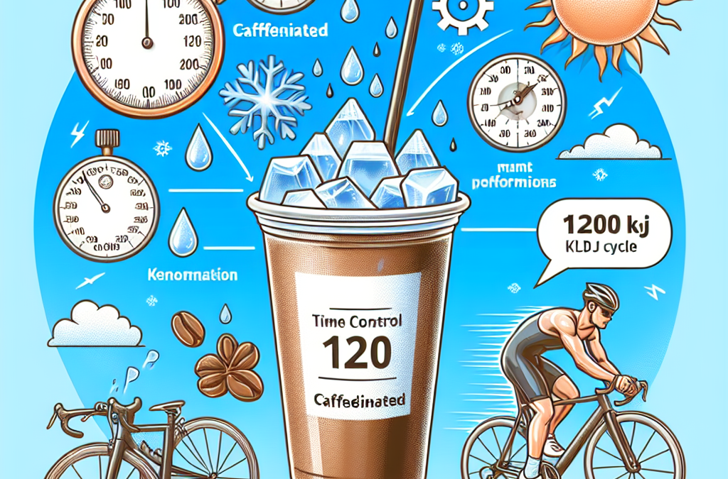 El hielo con cafeína esguado mejora el rendimiento del control de tiempo del ciclo de 1.200 kJ en el calor